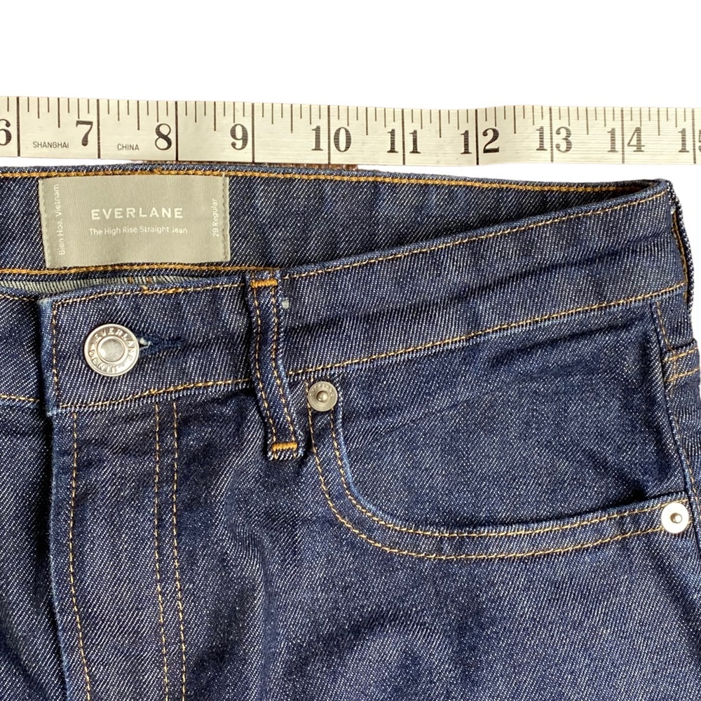 Everlane High Rise Straight Jeans Women’s 29 Medium Wash - Picture 6 of 10